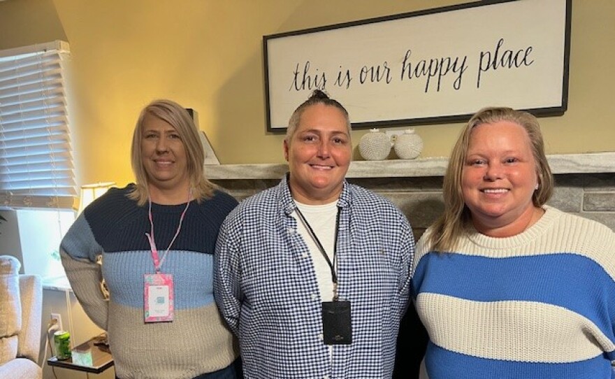 Living Clean staff Tammy Jo Jackson, founder Kenna Smith and Executive Director Lisa Burton