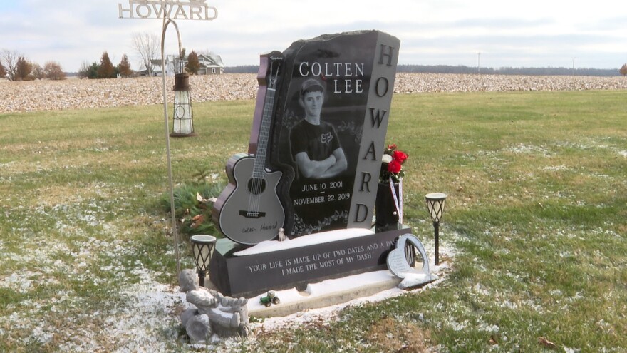 Colten's final resting place in Waveland, Ind.