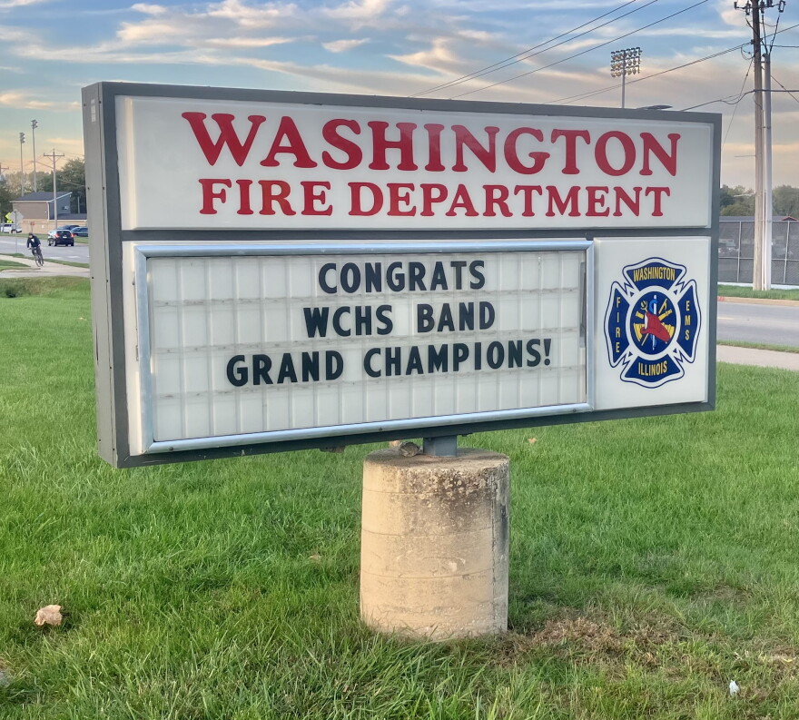 Here's the sign that's currently in front of the Washington Fire Department station at 200 N. Wilmor Road.