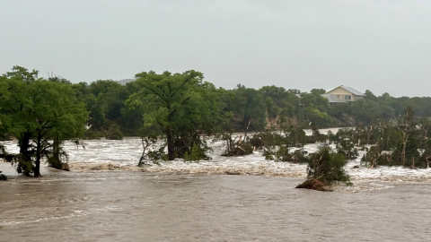 The floodwaters in Kerrville on Friday, July 4, 2025.