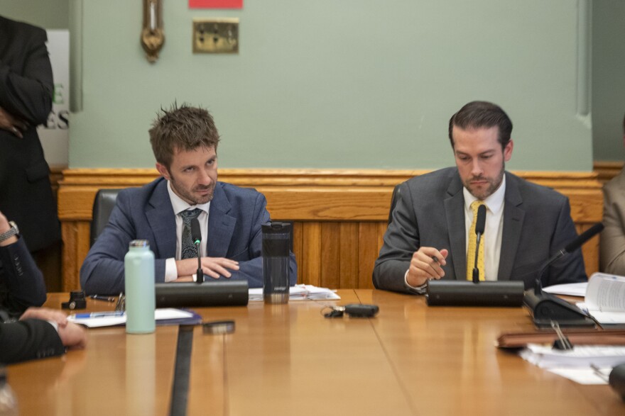 Libertarian Jacob Heard (left) will replace Marco Battaglia as the party's 3rd Congressional District nominee. He attended the State Objection Panel on June 15, 2026 where he represented former lieutenant governor nominee Jules Cutler.