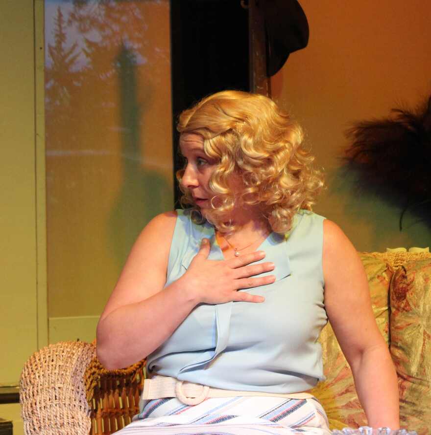 Allison Lund in the role of Governess Vera Claythorne in "And Then There Were None.'