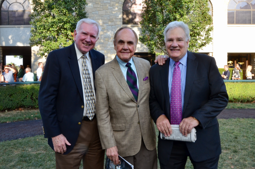 Left to right: Larry Conley, Dick Enberg, Tom Hammond