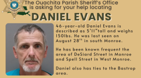 Missing Person poster for Daniel Evans, a 46-year-old man, 5'11 tall, and weighing 150 pounds. He was last seen on August 28th in South Monroe.