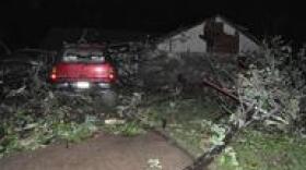 Tornado damage near Woodward