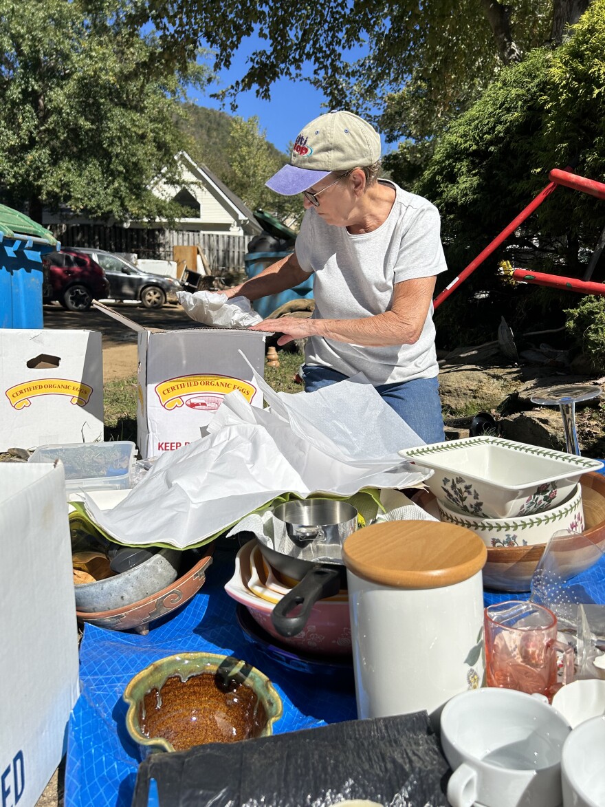 Jason Sandford recounted his experience helping his mother recover items from her home which was flooded by Hurricane Helene.