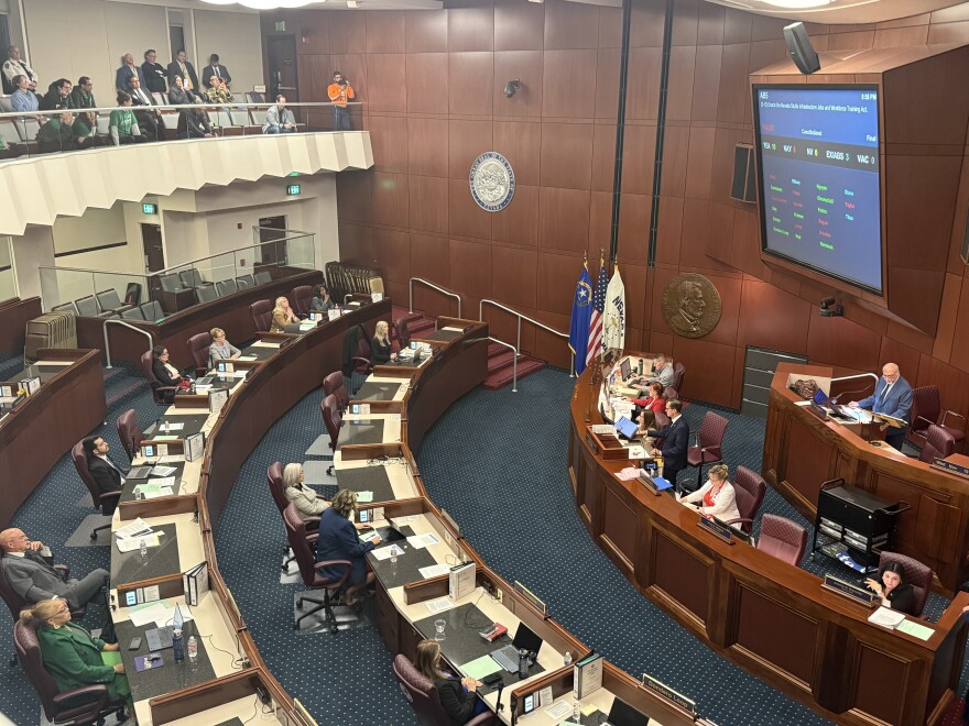 Nevada state senators failed to secure the necessary votes to pass the bill to massively expand transferable film tax credits on the last day of the special legislative session on Nov. 19, 2025, in Carson City, Nevada.
