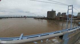 The Ohio River climbed high out of its bed in February 2018.