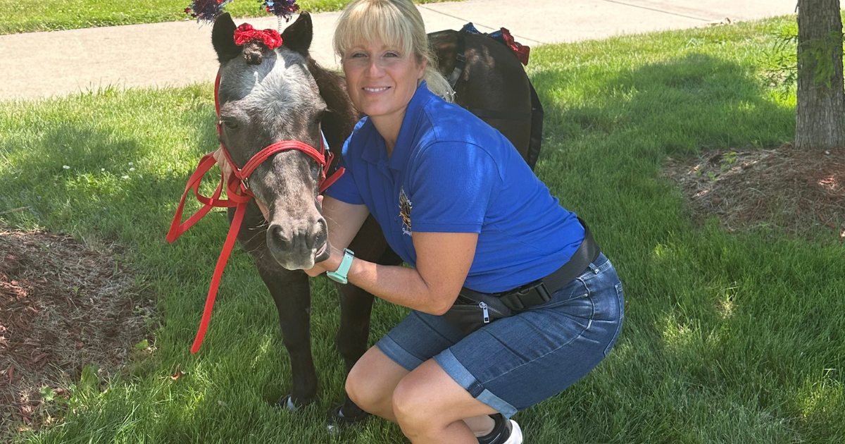 Horse from children’s book raises money for therapy