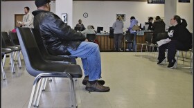 Hoosiers wait for service at a Fort Wayne BMV prior to COVID-19 restrictions.
