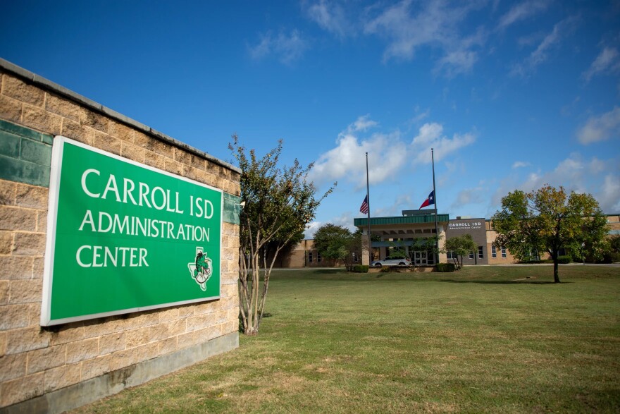  The Carroll ISD Administration Building in Southlake, seen on Oct. 27, 2021.