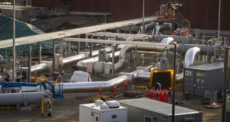 Pipes at the Weymouth gas compressor station.