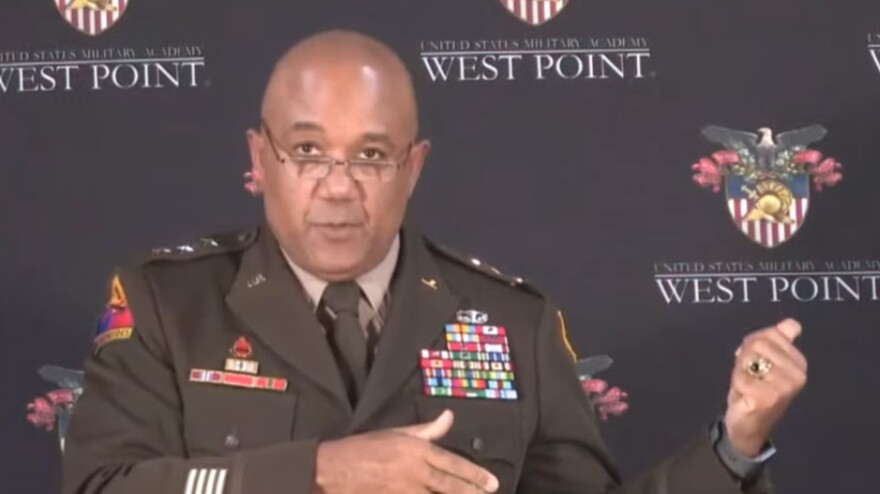 West Point Superintendent Lt. Gen. Darryl Williams speaks about the cheating scandal at a March 2 congressional hearing. 