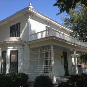 The house where Dwight D. Eisenhower grew up, part of his presidential museum now.
