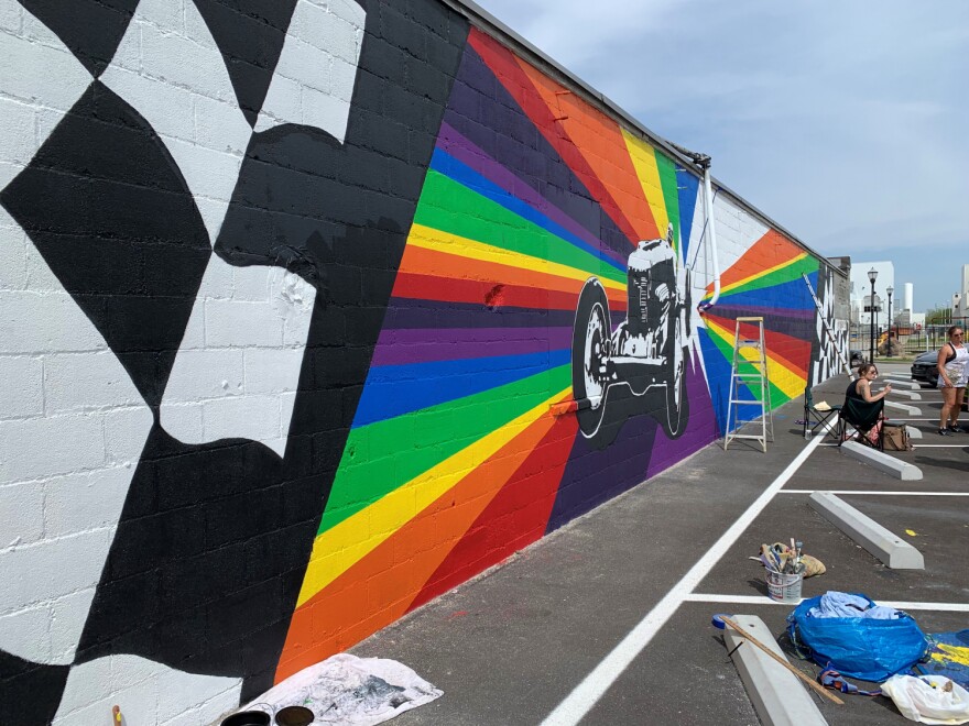 Speedway residents and businesses were invited to participate in a community art project on Main Street.