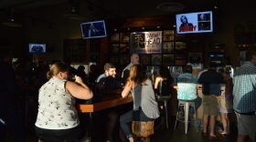 Fans gather at Swamp Head Brewery on Thursday night to enjoy a craft beer and the unheard tracks on “An American Treasure” released on Friday. (Karina Elwood/WUFT News)