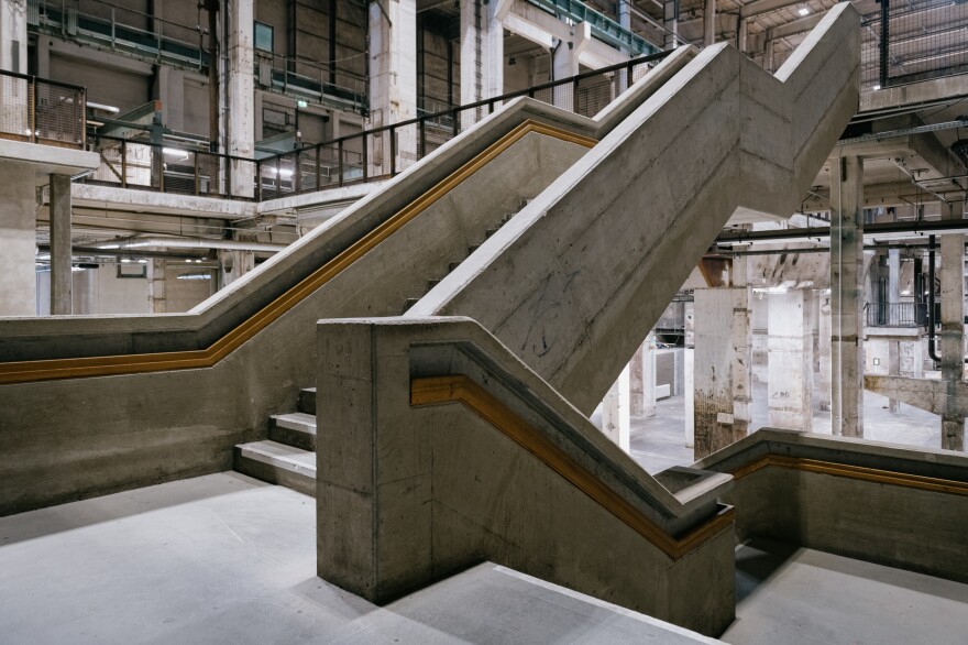 The interior of Kraftwerk, the building that houses the Tresor nightclub as well as exhibition and event spaces, on Aug. 31. The club is located inside a former power plant.