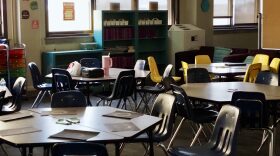 A classroom sits empty at Mayo Demonstration School in Tulsa Public Schools on April 8, 2024.