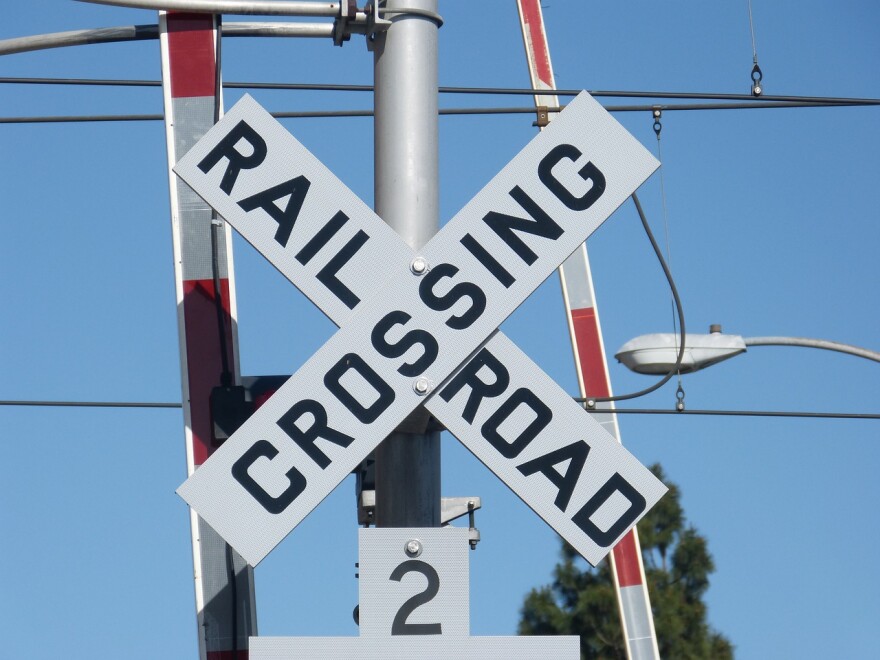 Railroad crossing.