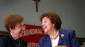 Antonina "Ann" Uccello, right, the first female mayor of Hartford, and her sister, Vinnie Uccello recalled a memory at the celebration of St. Joseph Cathedral School’s 120th anniversary. Uccello, born in 1922, became mayor of Hartford in 1967.