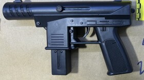 The Akron Police say they recovered this replica gun that a 15-year-old Akron boy was reportedly carrying when he was shot and injured by an officer on Monday, April 1, 2024.