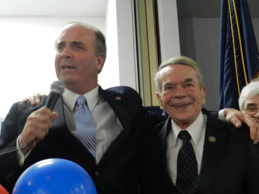 Dan Kildee stands next to Dale Kildee