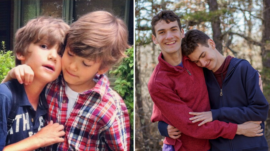 Identical twins with autism demonstrating varied developmental expressions