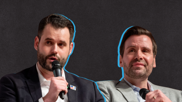 State Sen. Zach Wahls (left) and state Rep. Josh Turek are running to be the Democratic nominee in the 2026 U.S. Senate race.
