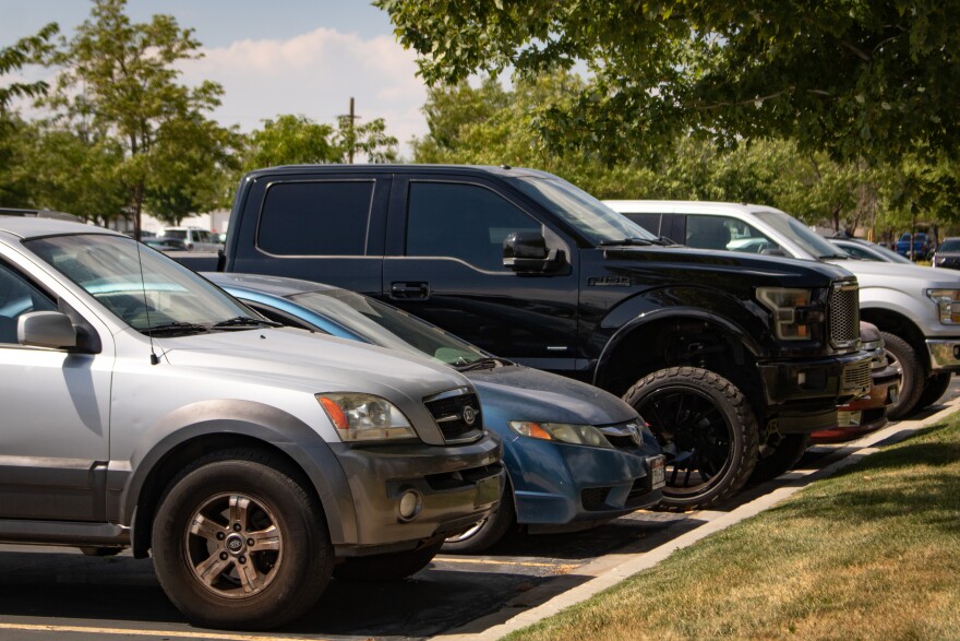 Cars parked in Ogden, July 28, 2026.
