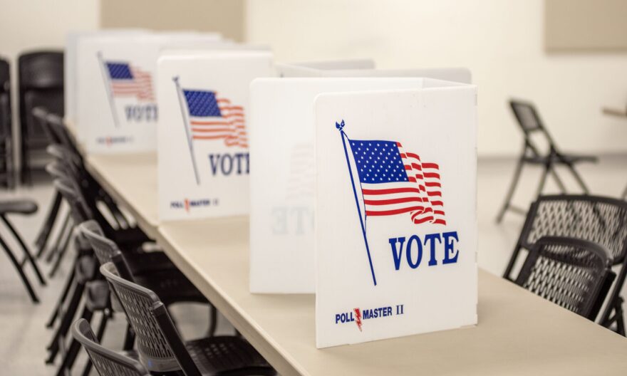 A polling location in Jefferson City the morning of Aug. 6 (Annelise Hanshaw/Missouri Independent)