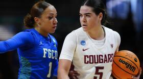 For the second year in a row the FGCU women Eagles made it back to the NCAA women's tournament round of 32 Saturday by defeating the Washington State Cougars by a double-digit margin.