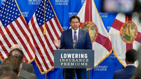 Gov. Ron DeSantis said the Broward public school district is “a disaster” run to benefit “the entrenched interests, particularly the school unions, rather than the parents and the students,” and that the state should consider taking it over. “There’s a handful of spots around the state where maybe thrusting some of these entities into receivership may be the best way going forward,” DeSantis said in answer to a question from a reporter at a news conference in Davie Monday, January 12, 2026, to talk about a reduction in property insurance premiums.