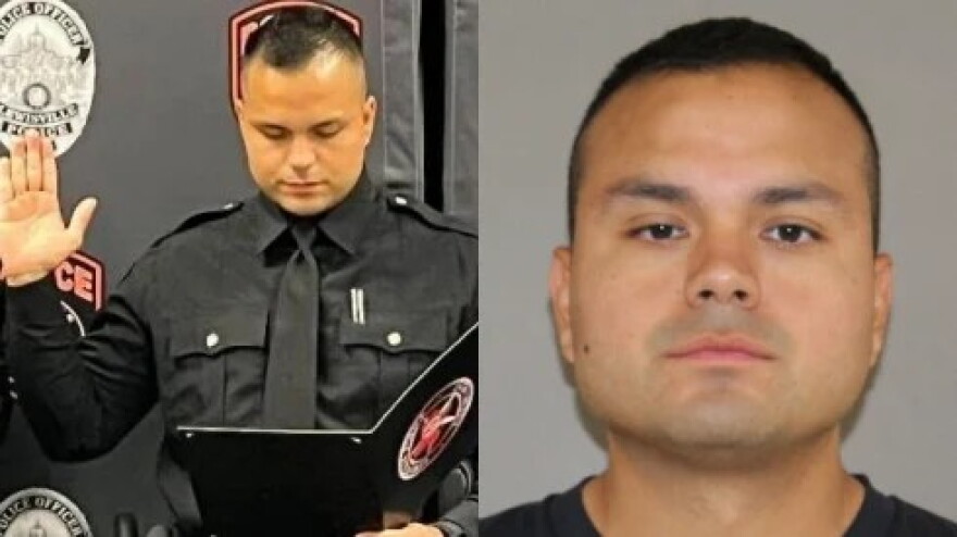 Filemon Perez, 34, is on trial this week for allegedly stalking a woman he met while on duty in 2024.