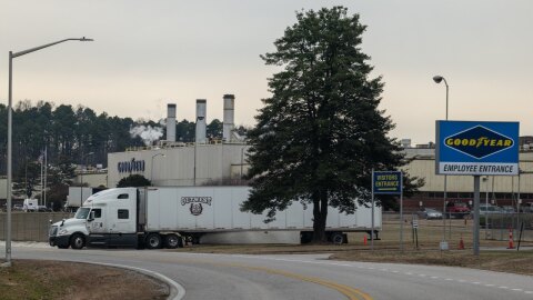 In February 2025, Goodyear announced that 850 workers would be laid off from their Danville, Virginia, plant. The layoffs here were part of a larger trend across the state as manufacturing took a downturn. Photo by Christopher Tyree//VCIJ