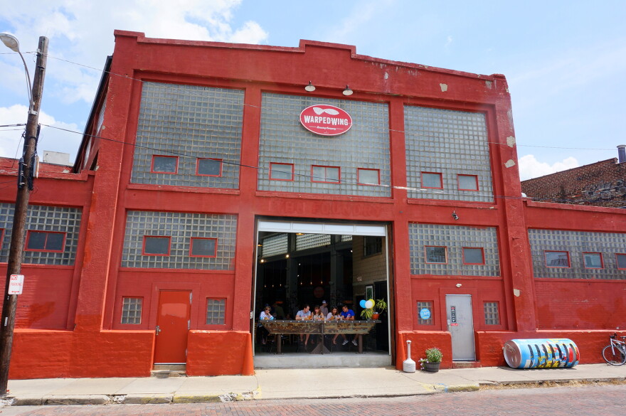 Warped Wing Brewery usually has a bustling taproom, but in-person places to drink have been shuttered to combat the spread of the coronavirus.