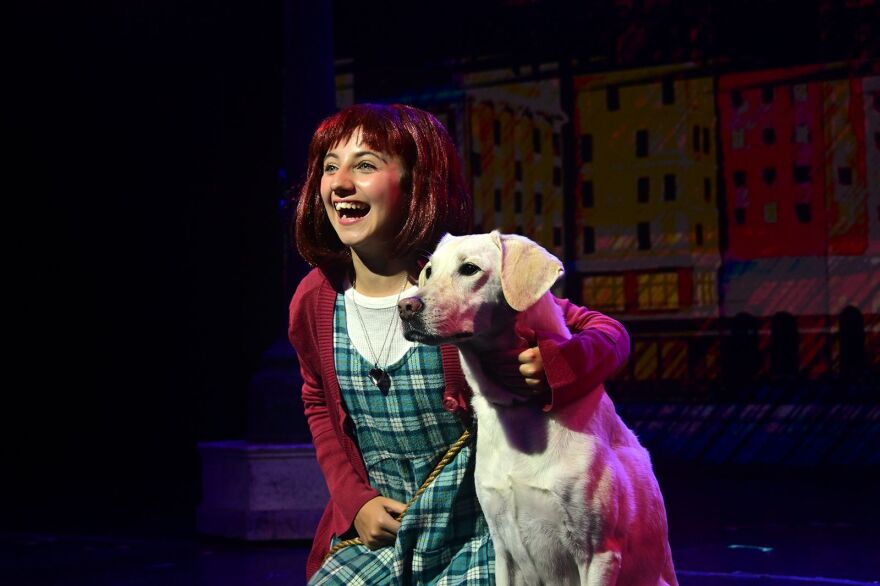 Teegan onstage at Broadway Palm in 'Annie'
