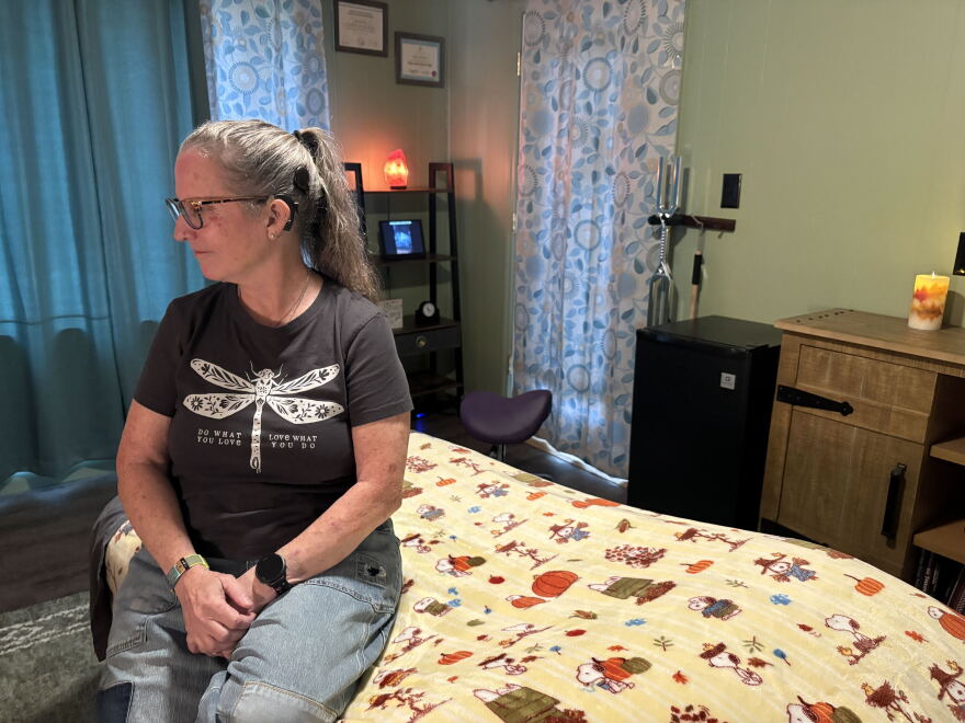 Malia Johnson has a cochlear implant, but it's battery-powered. During Helene, she lost power and struggled to access complete information.