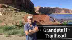 Composer Gerald Elias at the Grandstaff Trailhead in Moab, September 1, 2022. Since 2014 Elias has written three pieces about Grandstaff's life for the Moab music festival. 