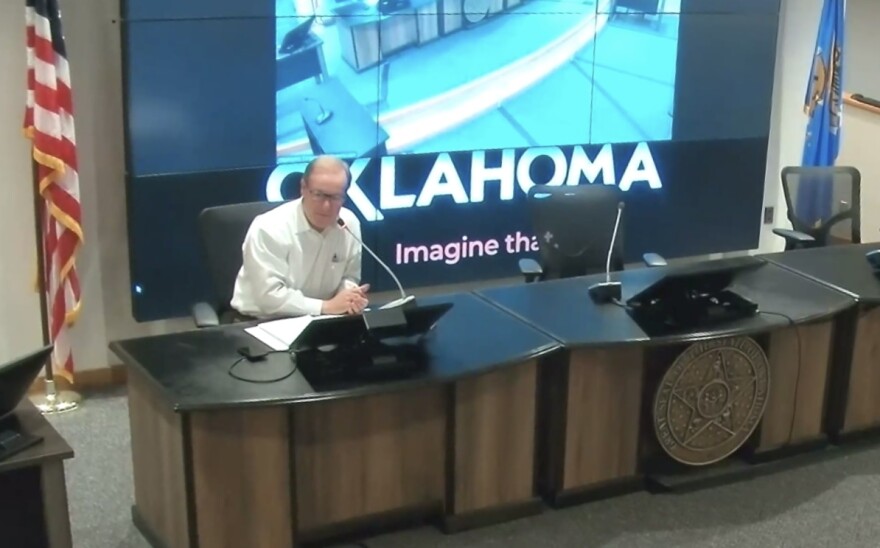 Todd Hiett at an Oct. 7 special meeting of the Oklahoma Corporation Commission