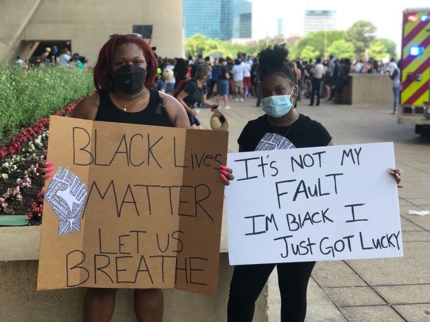 Samantha Bouvier attended the Walk for Solidarity in Dallas, organized by the Black Police Association of Greater Dallas and National Latino Law Enforcement Organization.