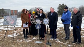 Senator Pat Fahy and Assemblymembers John McDonald and Gabriella Romero, all Democrats, want to see part of the Harriman Campus transformed from a 1960s "car culture" era parking lot-dominated area to a mixed-use, walkable, "transit-oriented development."