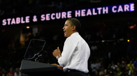President Obama speaks at a health care rally Thursday at the Comcast Center at the University of Maryland in College Park, Md.