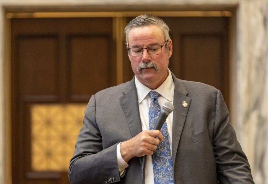 Casey Murdock speaks on the Senate floor.