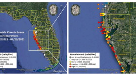  Map of red tide blooms