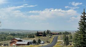 Looking out on the Wyoming Range in Pinedale. The range is barely visible due to smoke that came from regional wildfires.