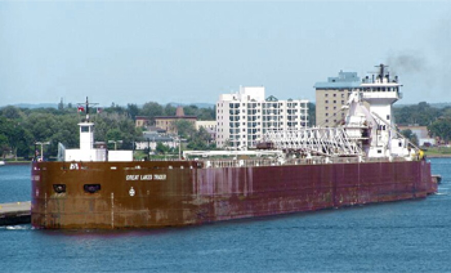 An inland waterways freighter on The Great Lakes