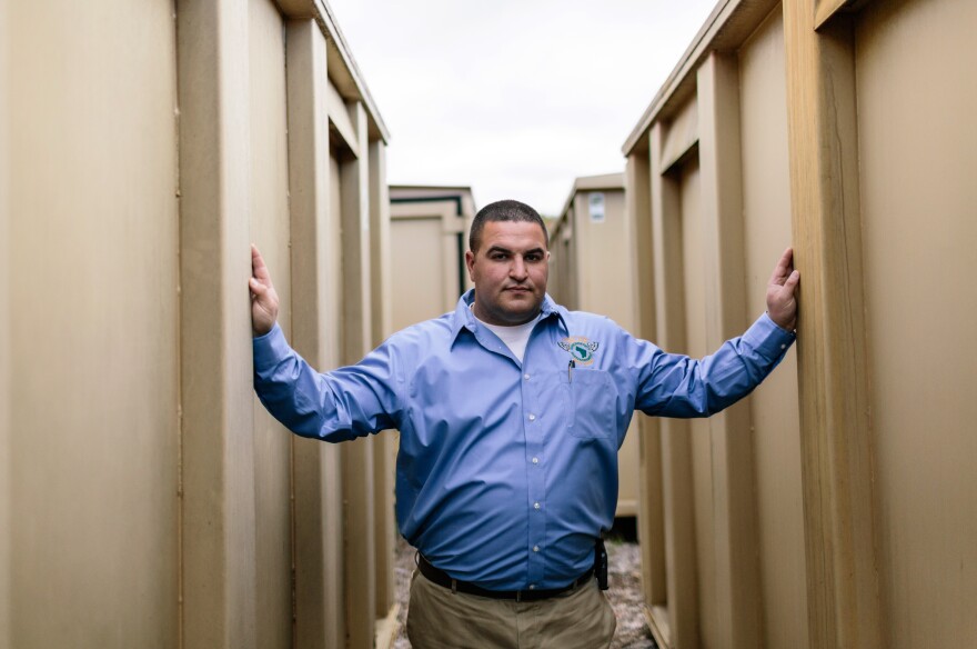 Police Lt. Matthew Teidemann of the Bergen County Office of Emergency Management, says he can't count on the Red Cross after it failed to help after Sandy. So he's filling pods with enough blankets, water and supplies for 400 people in case of an emergency evacuation or natural disaster.