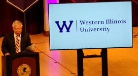 WIU President Guiyou Huang during the University Assembly at the COFAC Recital Hall. “It takes every one of us, including members of the communities, to ensure that our prospective and current students feel welcome, wanted, and included at Western Illinois University.”