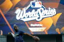 Tampa Bay Rays shortstop Jorge Mateo warms up during a World Series baseball media day, Thursday, Oct. 22, 2026, in Milwaukee, ahead of Game 1 between the Milwaukee Brewers and the Tampa Bay Rays. (Ashley Landis/AP)
