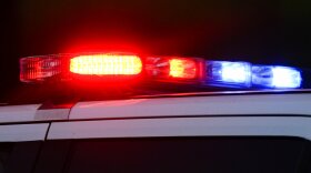 Shown are the lights of a police vehicle in Philadelphia, Thursday, June 24, 2021. (AP Photo/Matt Rourke)